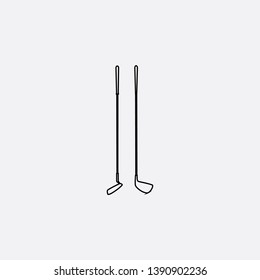golf game stick icon sign signifier vector