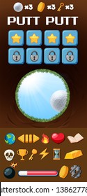 Eine Golf-Spielvorlage zur Illustration