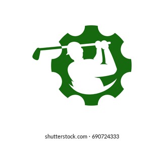Golf Gear Icon Logo Design Element