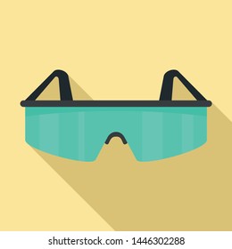 Golf glasses icon. Flat illustration of golf glasses vector icon for web design