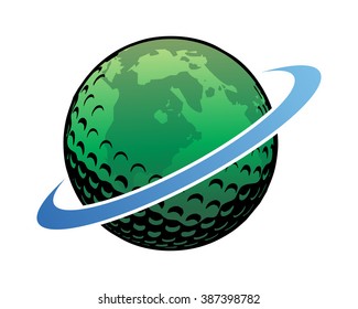 golf globe earth world sphere image icon