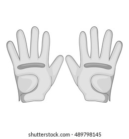 Golf gloves icon in cartoon style isolated on white background. Sport symbol vector illustration