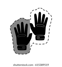 golf gloves isolated icon