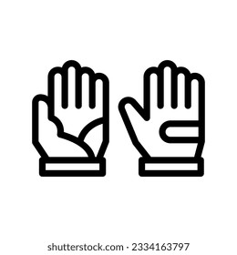 golf gloves line icon illustration vector graphic. Simple element illustration vector graphic, suitable for app, websites, and presentations isolated on white background