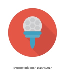 golf glyph flat vector icon