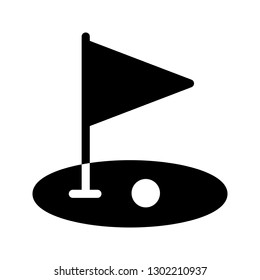 golf glyph icon
