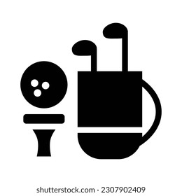 golf glyph icon illustration vector graphic