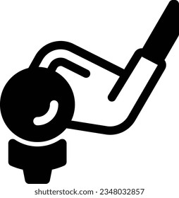 Golf Glyph Icon - Single Icon, Vector