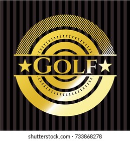 Golf golden emblem