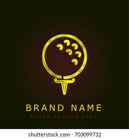 Golf golden metallic logo