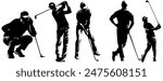 Golf Golfer player silhouette sport background illustration 