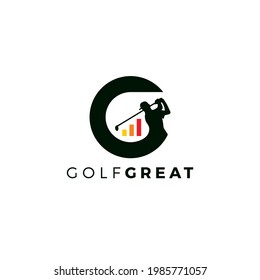 Gran Logotipo de golf Diseño único y sencillo