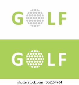 GOLF GREEN LOGO ICON TEMPLATE SET