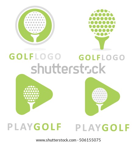 GOLF GREEN LOGO ICON TEMPLATE SET Stock Vector (Royalty Free) 506155075