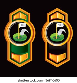 golf green on vertical arrows