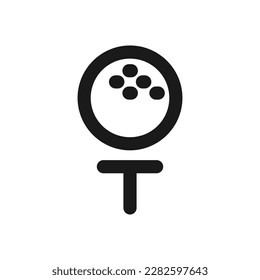 Golf ground outline icon, islamic vector illustration in trendy style. Editable graphic resources for many purposes.