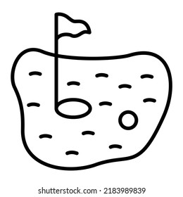 Golf Ground vector icon. Can be used for printing, mobile and web applications.
