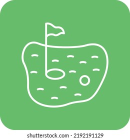 Golf Ground vector icon. Can be used for printing, mobile and web applications.