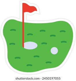 Golf Ground Vektorgrafik Symbol. Kann für Druck-, mobile und Web-Anwendungen verwendet werden.