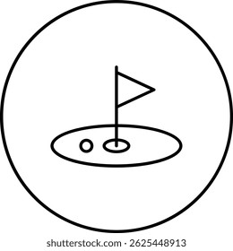 Golf Ground vector icon. Can be used for printing, mobile and web applications.