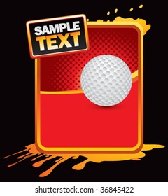 golf grunge style splat background colored red