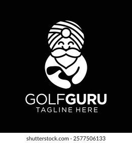 Golf Guru Logo Design. Simple and Modern. Vector illustration