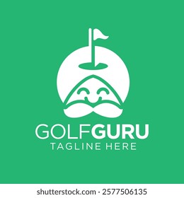 Golf Guru Logo Design. Simple and Modern. Vector illustration