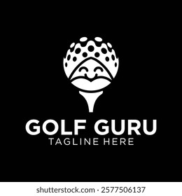 Golf Guru Logo Design. Simple and Modern. Vector illustration