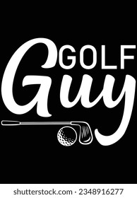 Golf guy vector art design, eps file. design file for t-shirt. SVG, EPS cuttable design file