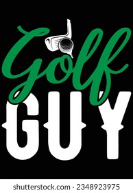 Golf guy vector art design, eps file. design file for t-shirt. SVG, EPS cuttable design file