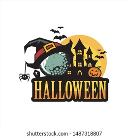 Golf Halloween Castle Logo 04