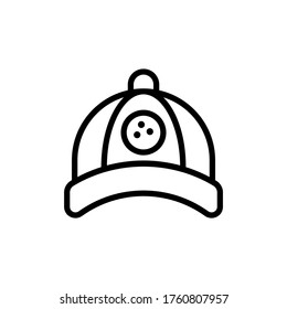 Golf hat concept line icon. Simple element illustration. Golf hat concept outline symbol design from golf set. Can be used for web and mobile