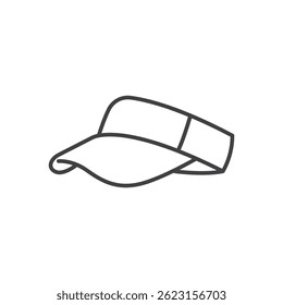 golf hat linear icon eps 10
