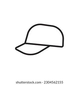 Golf Hat Outline Icon Vector Illustration