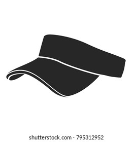 Golf hat silhouette on a white background, Vector illustration