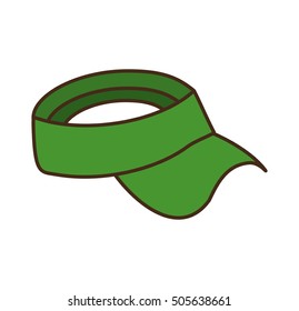 golf hat uniform isolated icon vector illustration design