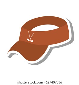 golf hat uniform isolated icon