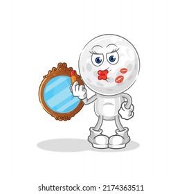 The Golf Head Make Up Mascot. Cartoon Vector