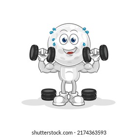 the golf head weight training illustration. character vector