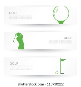 Golf headers - vector illustration