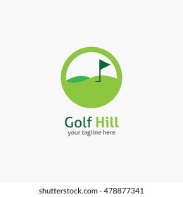 Golf Hill logo, labels and emblems. Vector Illustration