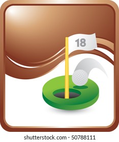 golf hole bronze wave backdrop