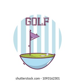 Golf hole and flag