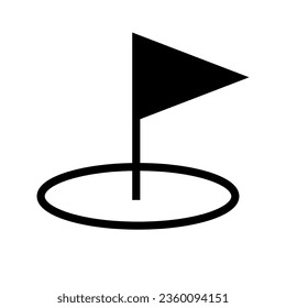Golf Hole and Flag Icon