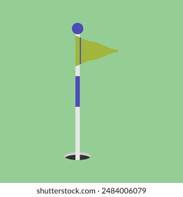 Golf Hole Flag Illustration perfect for sports theme