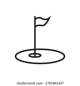 Golf hole icon design. isolated on white background