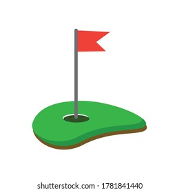 Golf hole icon design. isolated on white background