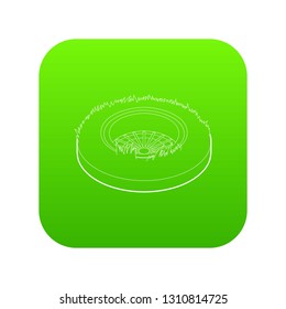 Golf hole icon green vector isolated on white background