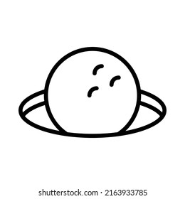 Golf Hole Icon. Line Art Style Design Isolated On White Background