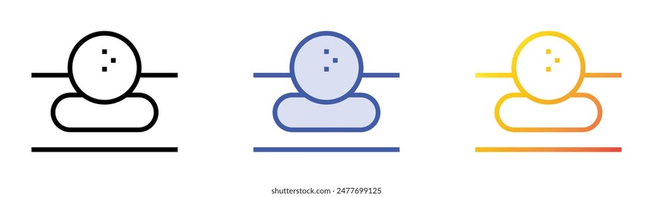 golf hole icon. Linear, Blue Fill and Gradient Style Design Isolated On White Background